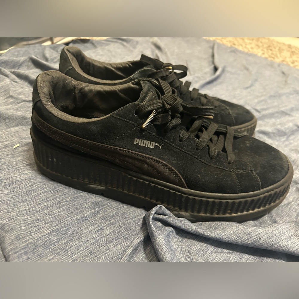 Fenty Puma Men's Black Platform Sneakers - Picture 4 of 5